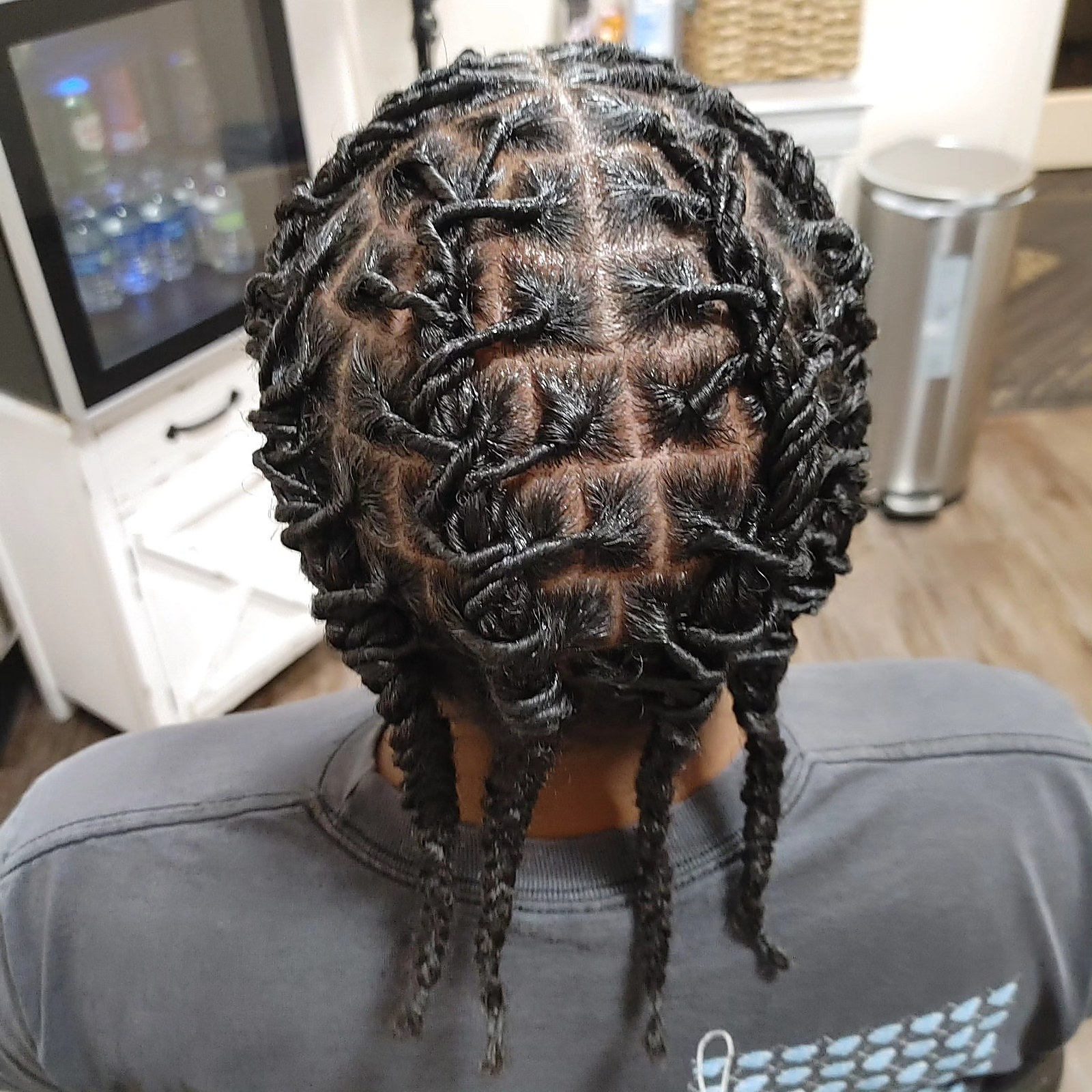 Two-strand twists — Sectioned, twisted and sealed from root to tip